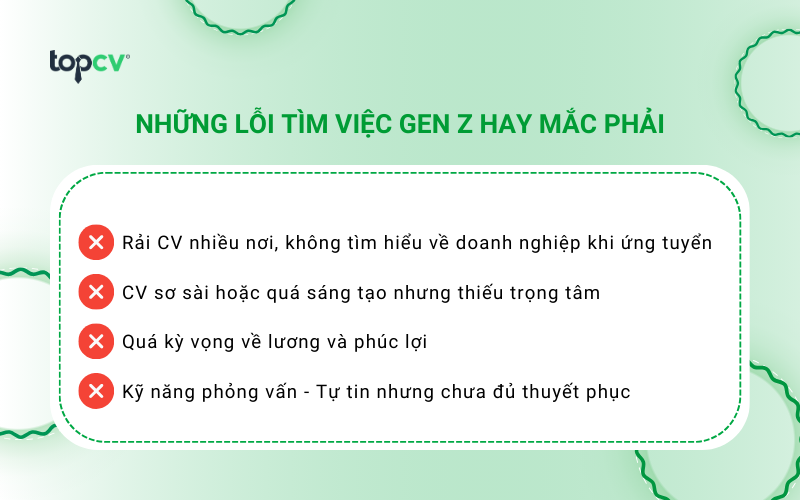Những lỗi tìm việc Gen Z hay mắc phải và giải pháp